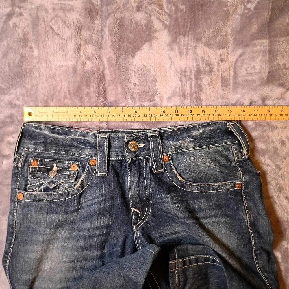 Vintage True Religion Ricky Super T Jeans Mens 30 Blue Made in USA Y2K Denium